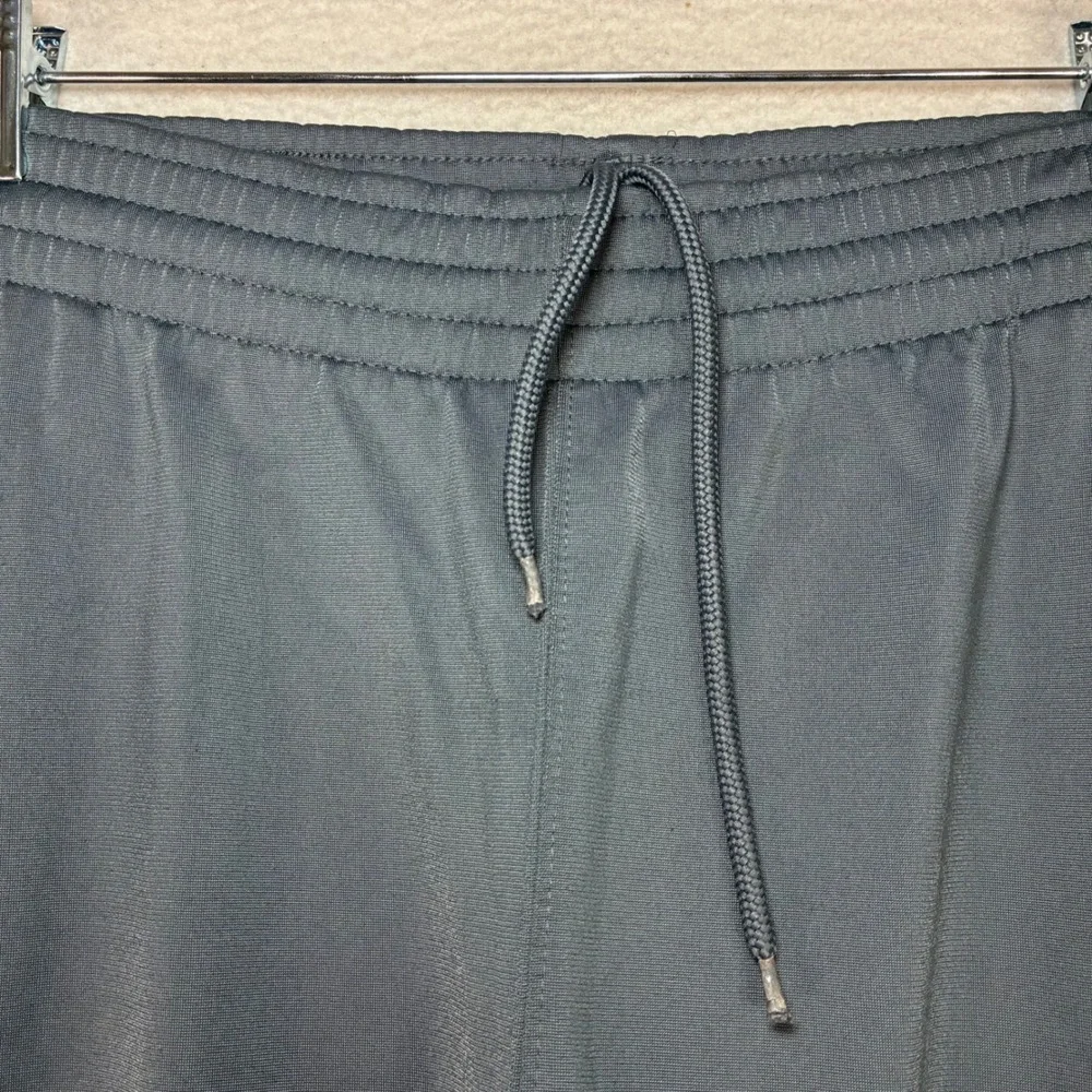 Y2K Adidas Baggy Track Pants Men M Gray Black Relaxed Sweatpants Drawstring